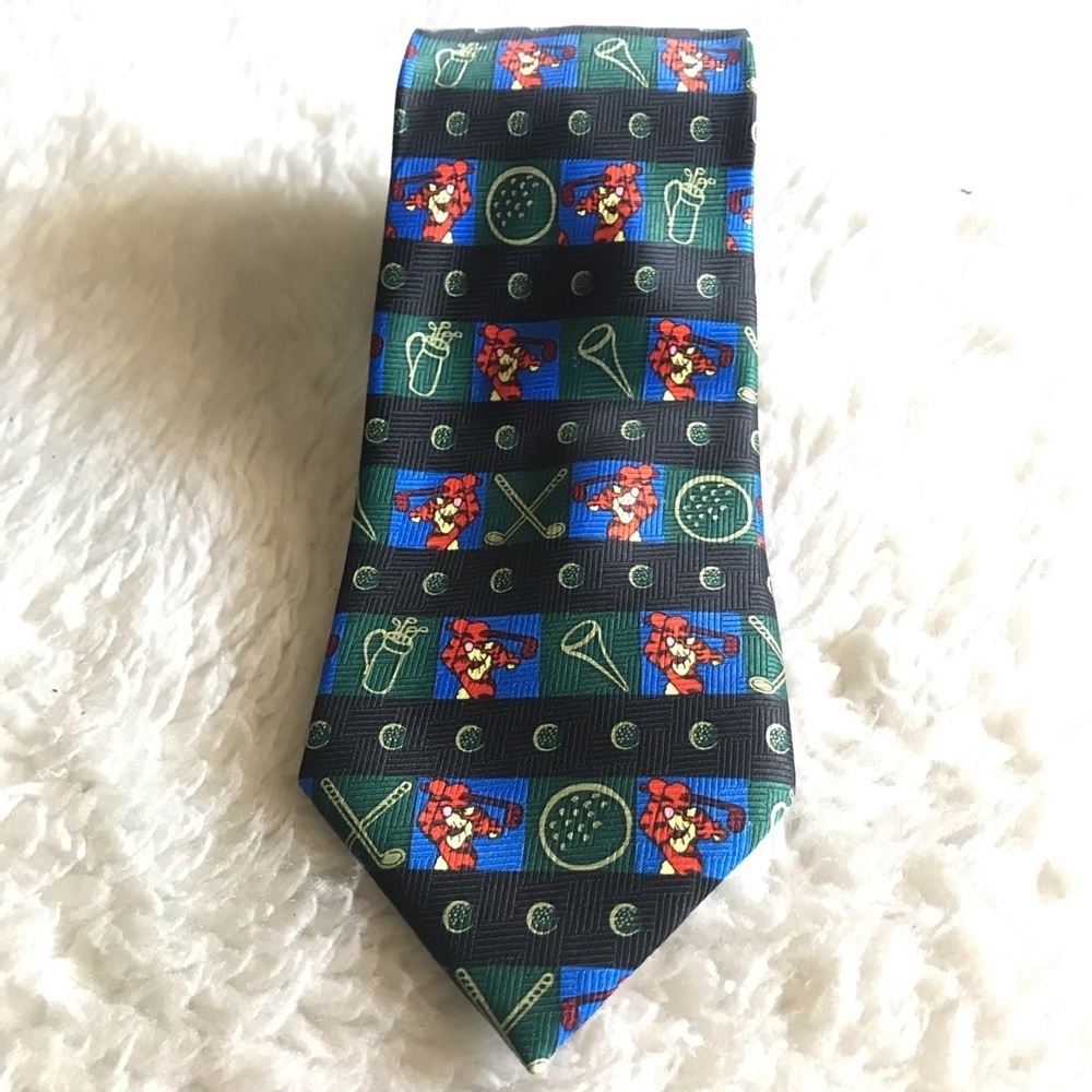 Pooh Disney Vintage Tiger Golfing Men’s Necktie